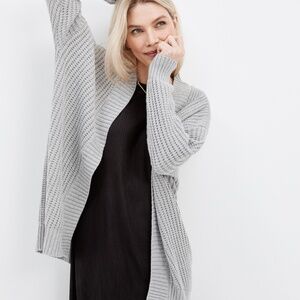 Haven Well Within Organic Cotton Cocoon Cardigan size XS in Light Grey NWT